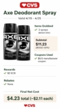 Axe Deodorant Spray