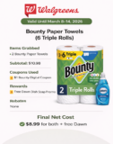 Bounty Paper Towels (6 Triple Rolls)