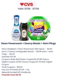 Dawn Powerwash + Downy Beads + Gain Flings